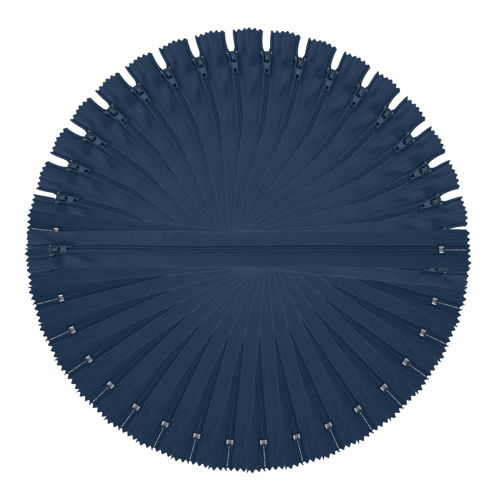 13 Inch Nylon Coil Zippers, #3 Navy Blue Sewing Zippers,Pack of 22