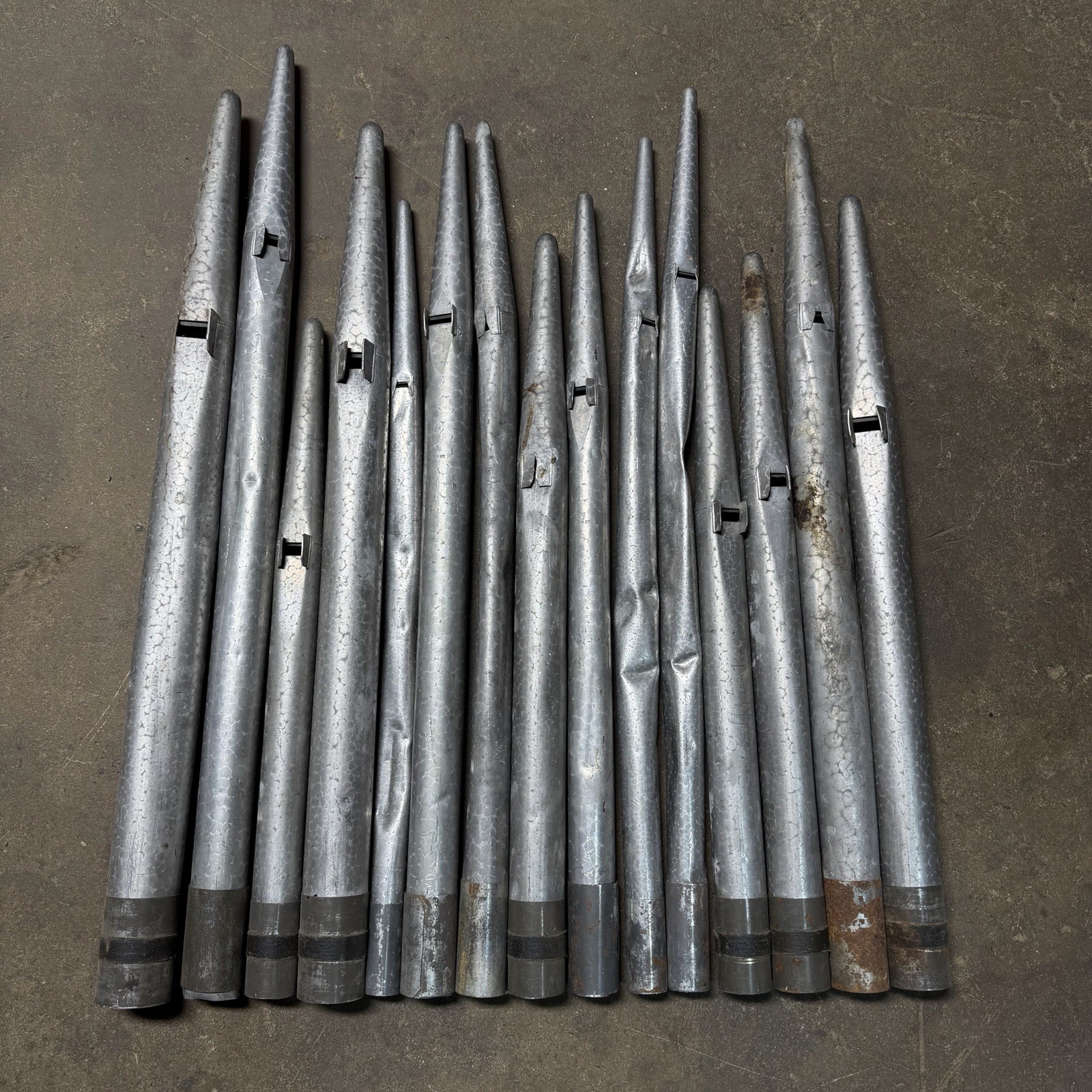 🎼 Lot of 15 Vintage Pipe Organ Metal Pipes – 22–33 in – Church Organ Parts *5