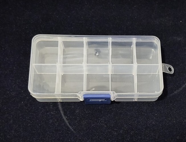 3-Pack 10-Grid Plastic Box Organizer Bead Components DIY Jewelry Storage Blue