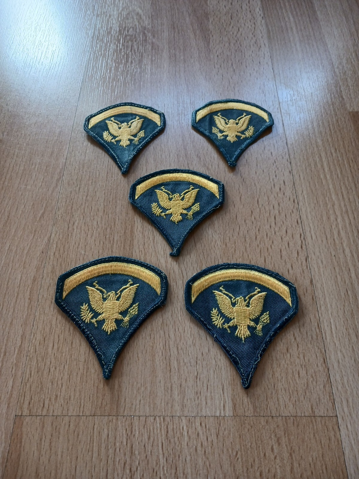 VintageUSMC Marines Lance Corporal- Chevron PATCH set Of 5- green/tan for Khakis