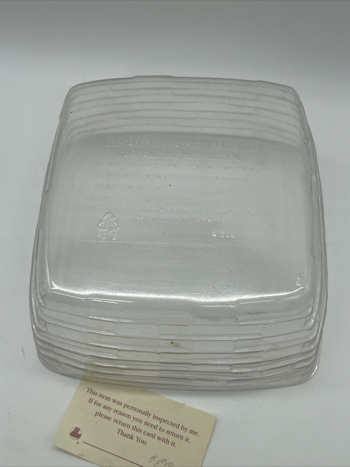 Longaberger Fruit Basket & Plastic Protector P Mercer Apple Handle 90s Spring M