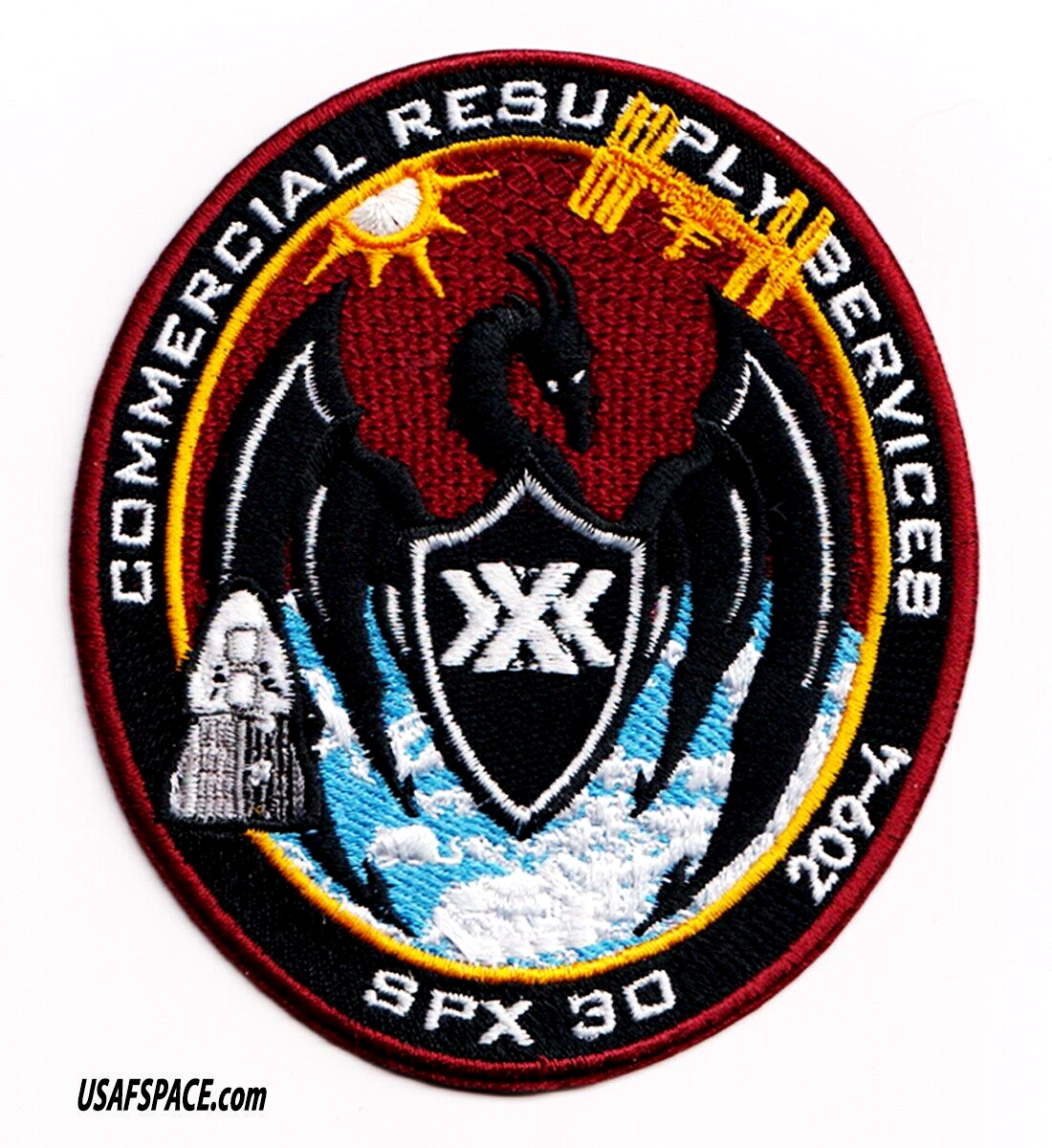 Authentic SPX-30-SPACEX CRS-30 NASA ISS RESUPPLY Mission-A-B Emblem SPACE PATCH