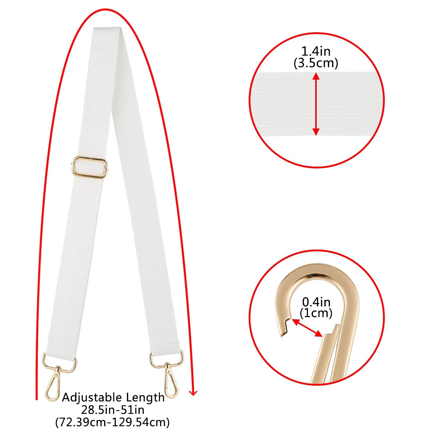 DEVPSISRWide Shoulder Strap Replacement Adjustable Belt Canvas Bag Crossbody ...
