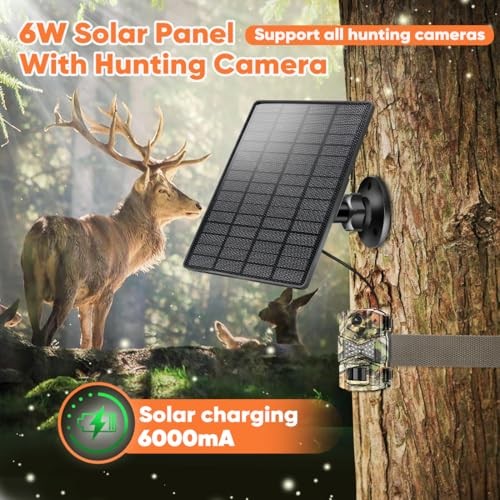 6W Solar Panel for Trail Camera - Solar Kit - 6000mAh - Rechargeable