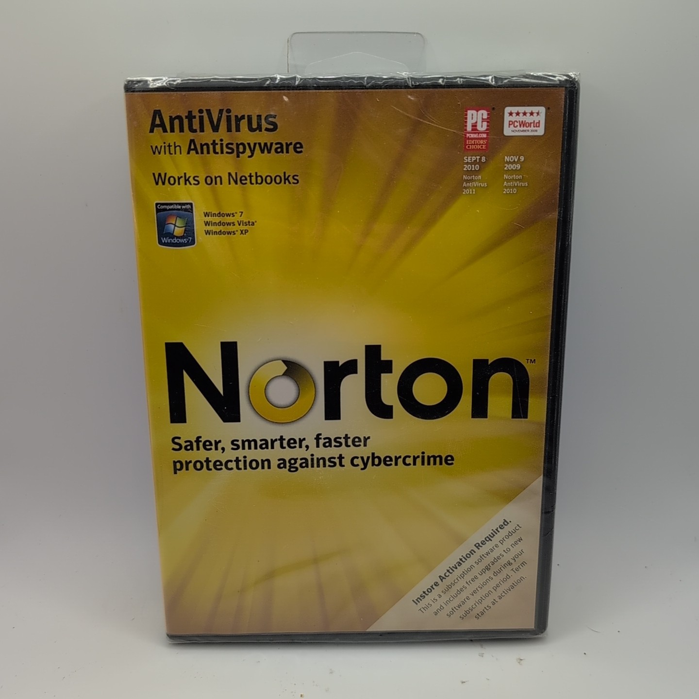 NEW Norton AntiVirus with AntiSpyware by Symantec for Win 7/Vista/XP 2011 CD-ROM