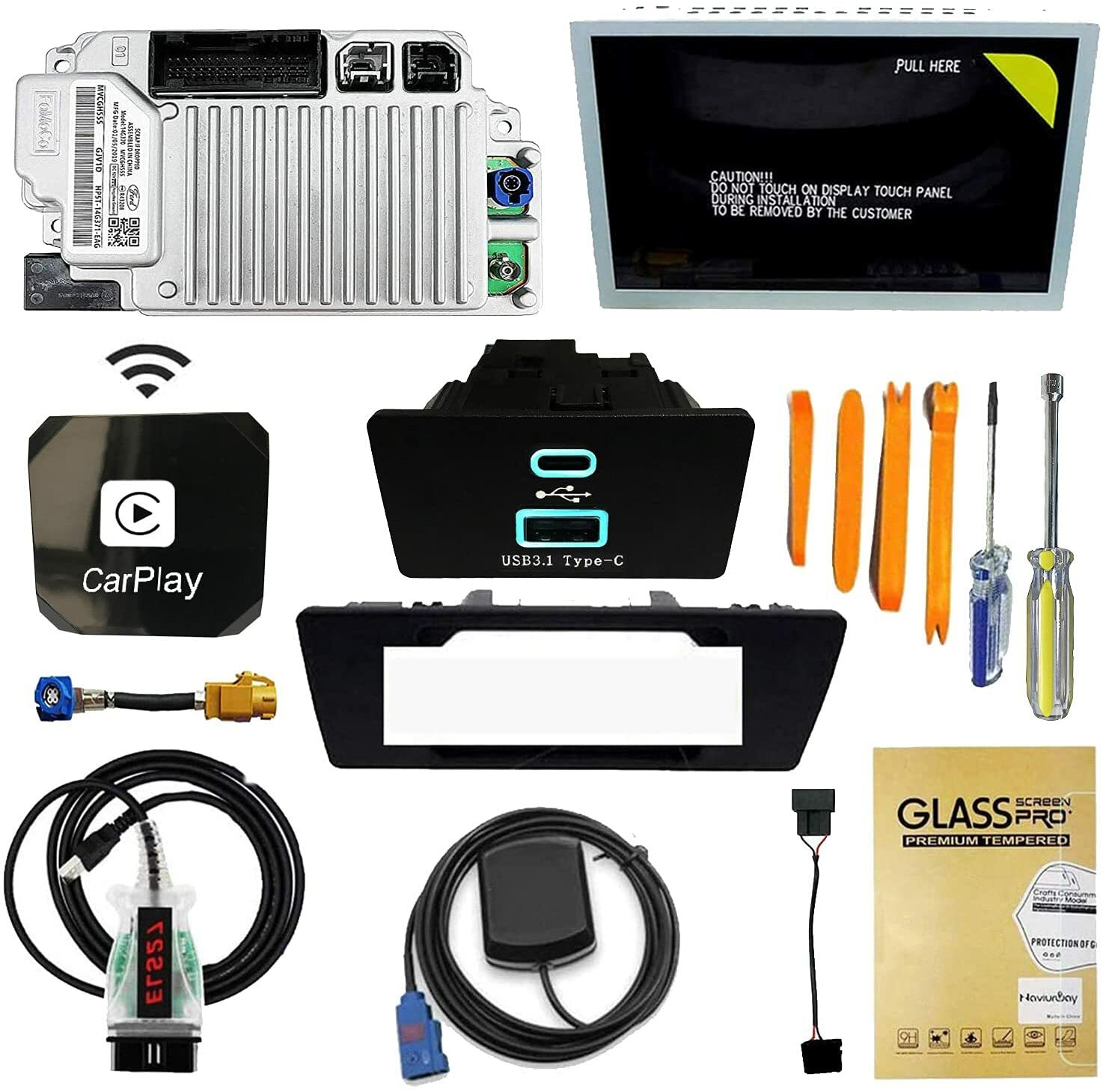 SYNC 2 to SYNC 3 3.4 Upgrade Wireless Carplay Kit Fit for Ford Sync3 APIM NA224
