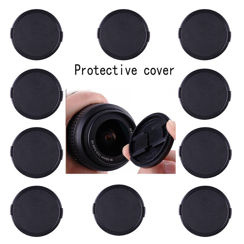 50pcs Front Lens Cap Sides Press sizes 25mm-105mm for Nikon Canon Sony Lenses