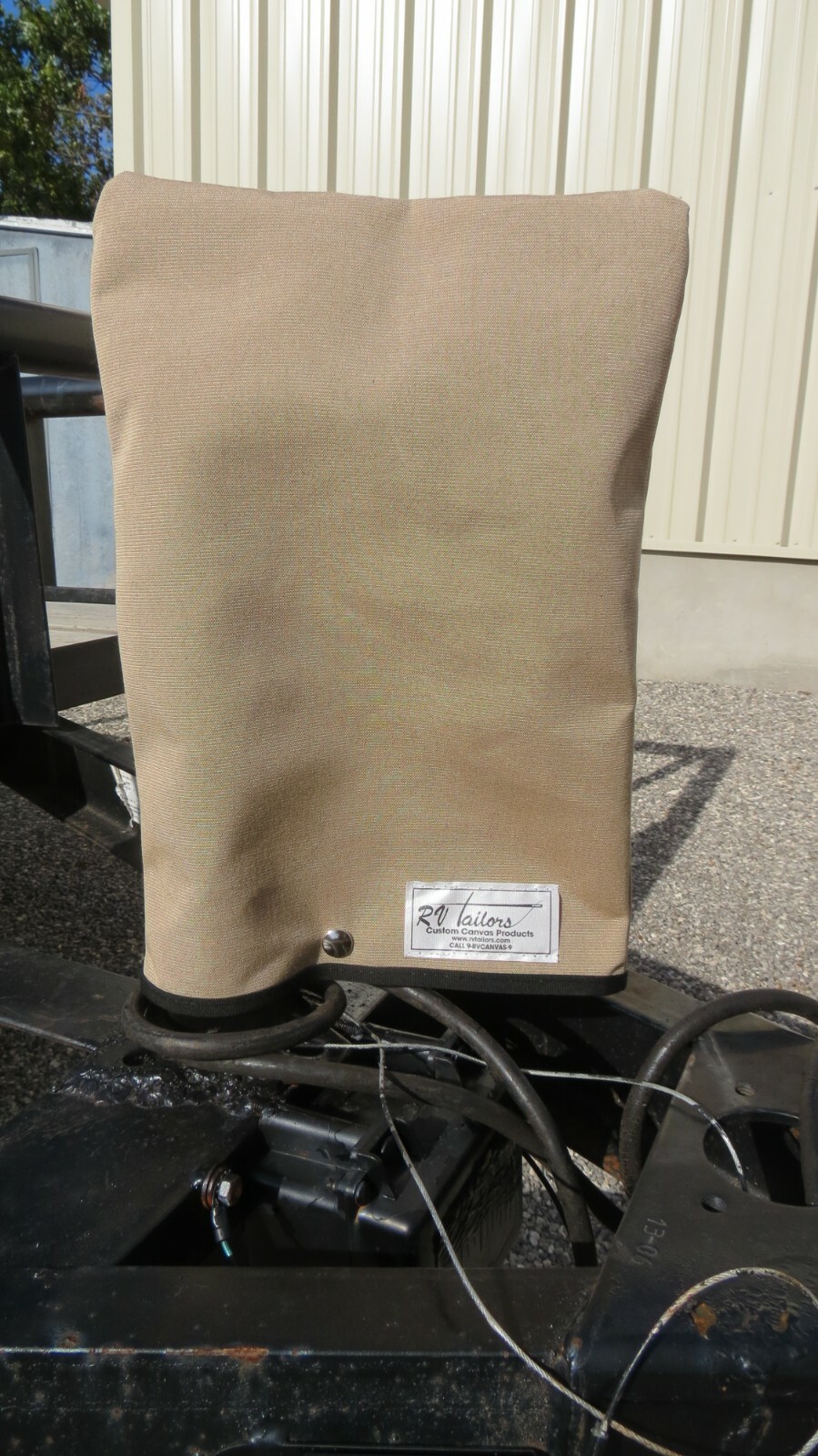 SideWinder MANUAL CRANK Trailer Tongue Jack Cover - SUNBRELLA (4 COLORS AVAIL.)