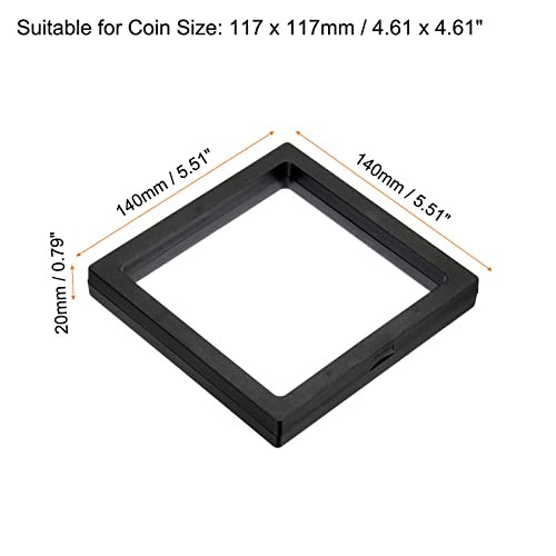 5.5" x 5.5" 3D Floating Display Case, Coin Display Floating Frame Holder 1