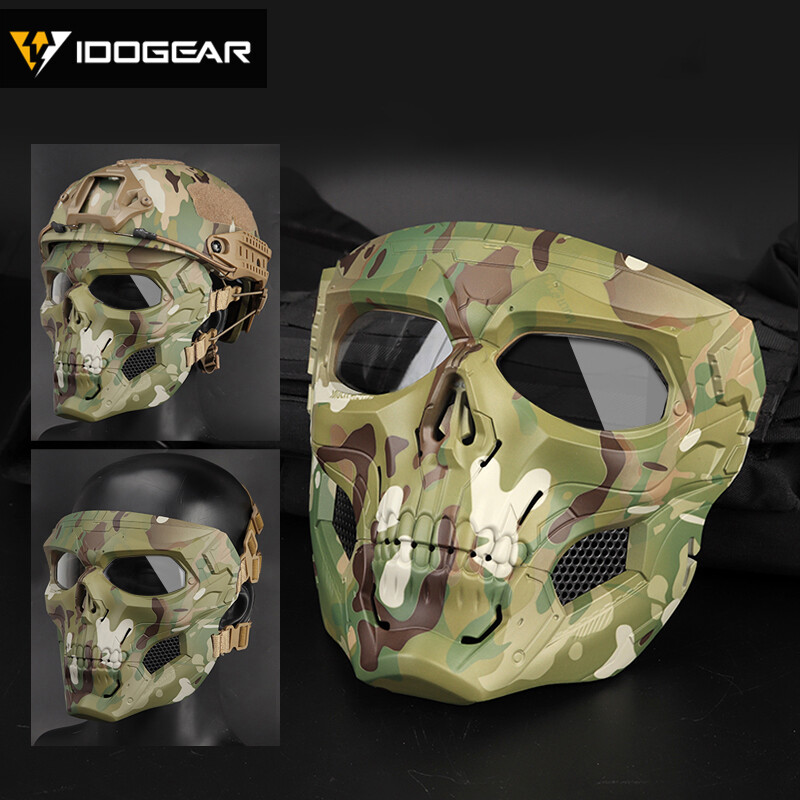 IDOGEAR Tactical Ful Face Mask Skull Mask Cosplay Protective Scary Devil Hunting
