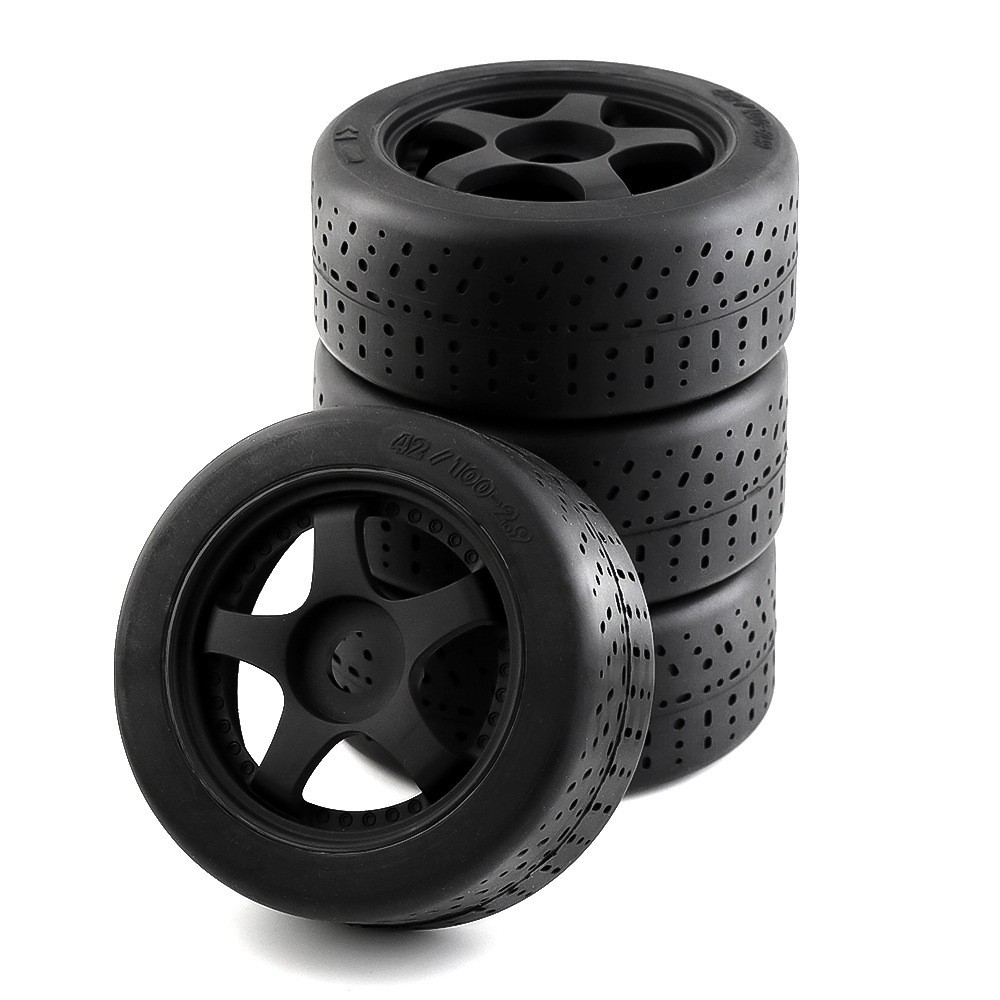 4Pcs 17mm Hex Wheel Rim Tires Tyres for ARRMA 1/7 LIMITLESS ARA109011 RC Car