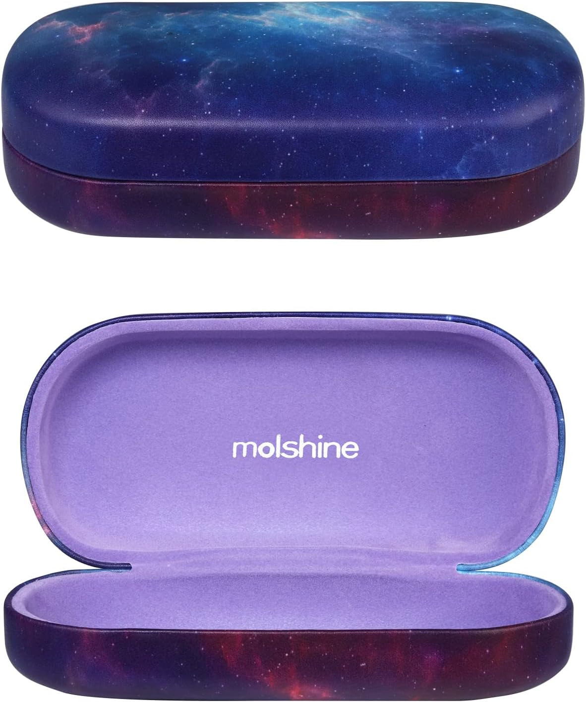 Molshine Hard Shell Sunglasses Case,Classic Large Glasses Case for Women Men,Sun