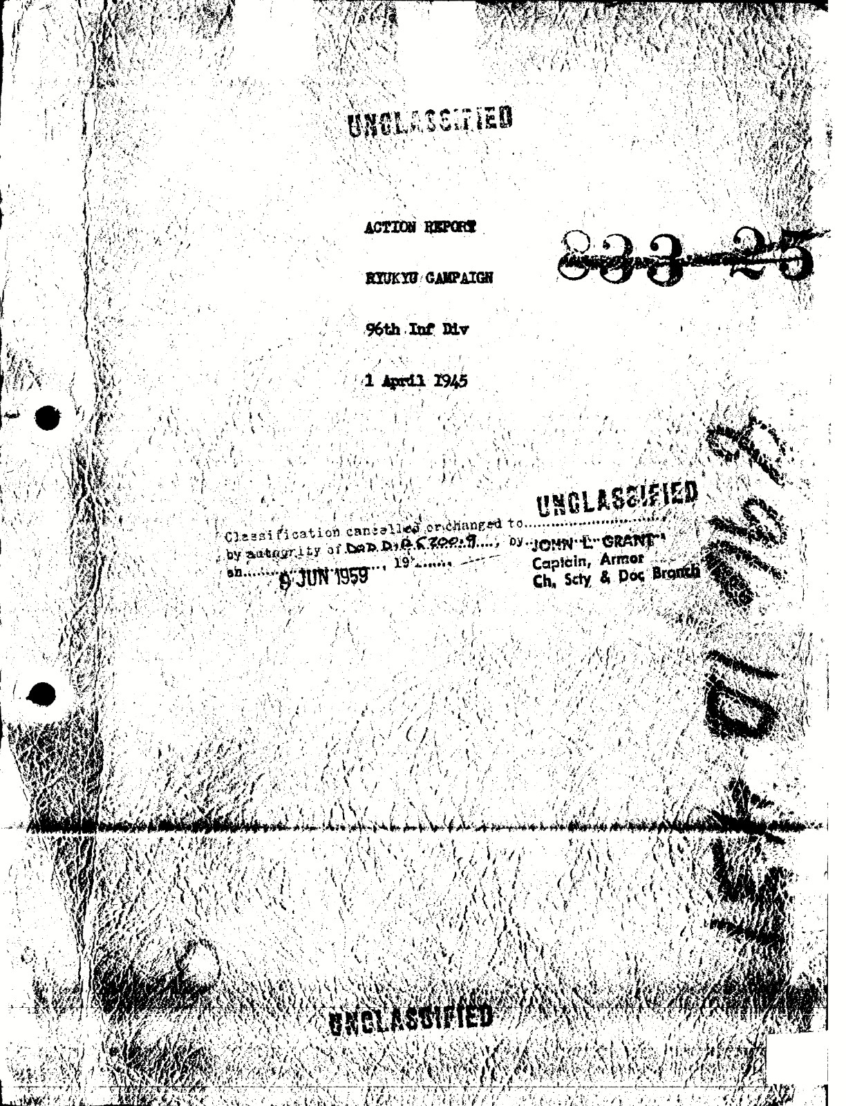 227 Page AAR Ryukyu Campaign 96th Infantry Division April 1945 Study on Data CD
