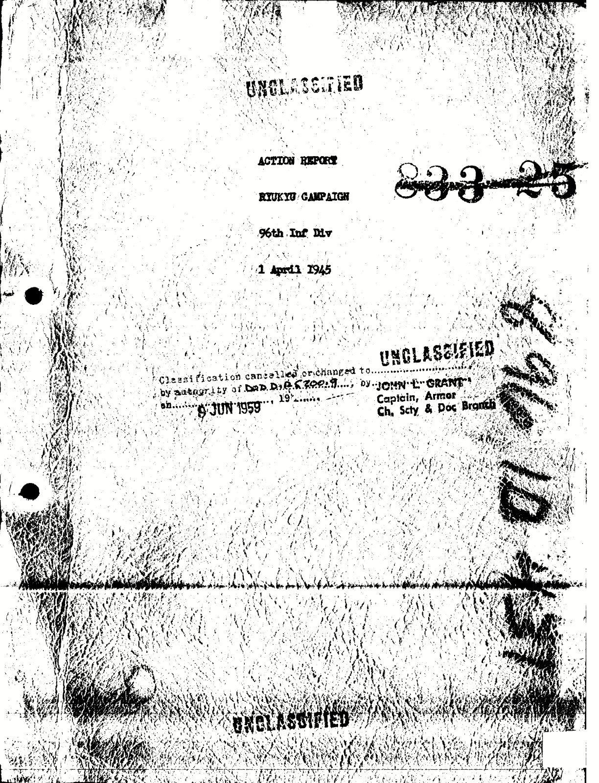 227 Page AAR Ryukyu Campaign 96th Infantry Division April 1945 Study on Data CD