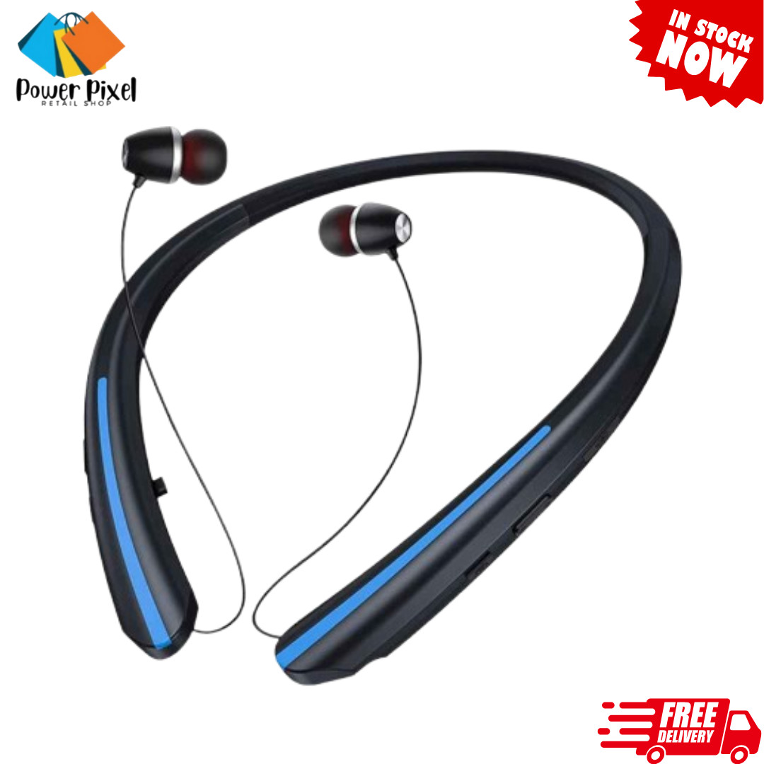 Bluetooth Headphones Neckband Retractable, Wireless Earbuds HX801S weatproof,