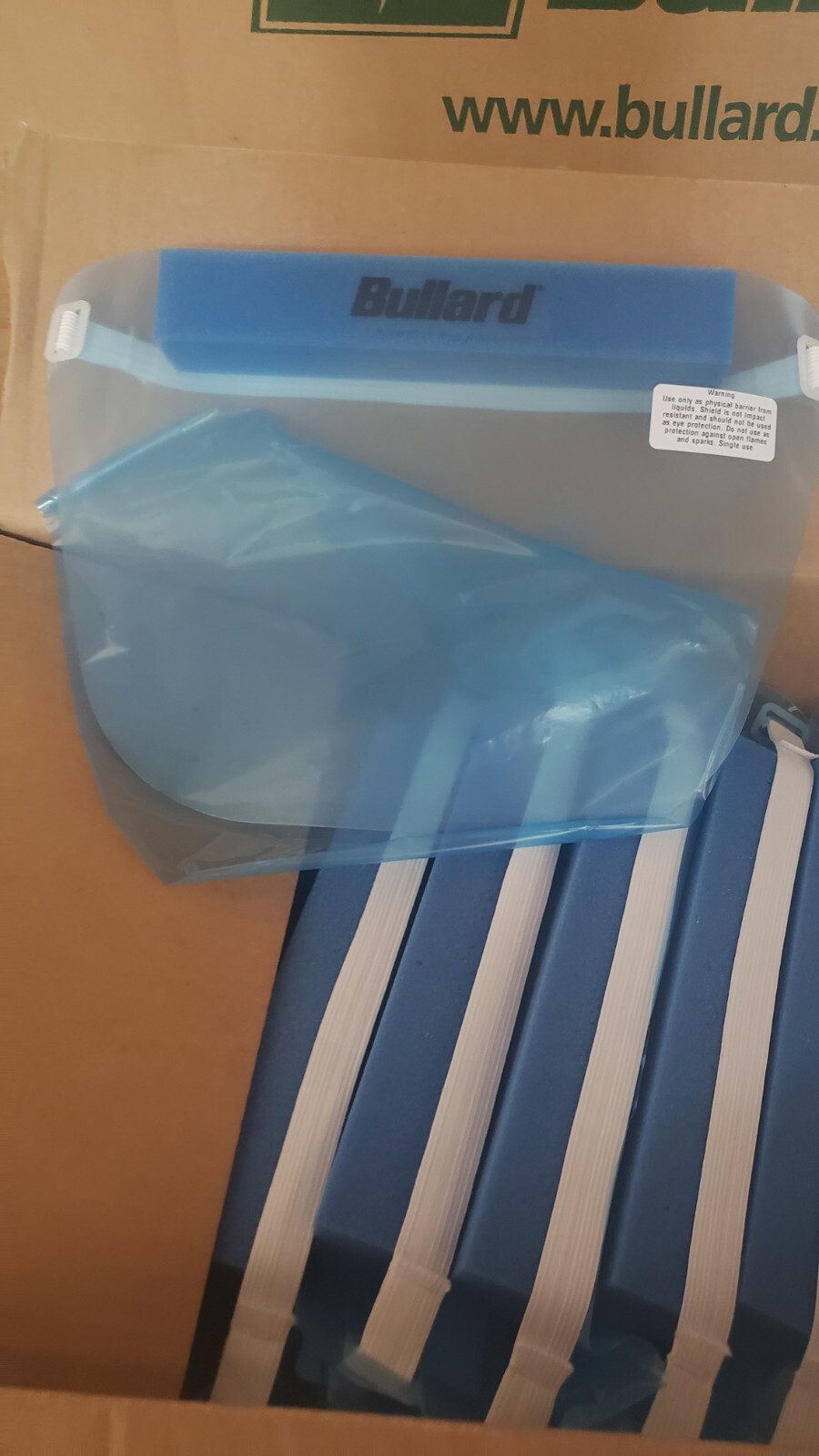 CASE 100 Bullard Health Care Face shields Clear Safety Mask Daily Use HFS9ME100