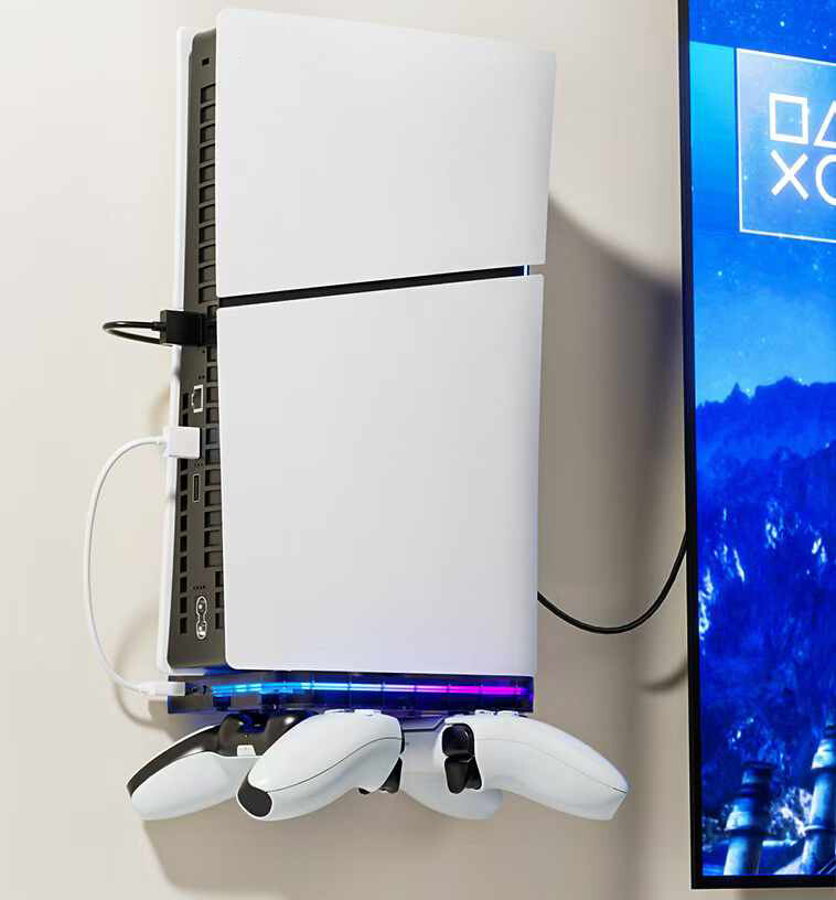 Host Wall Hanging Bracket For Sony PS5/PS5 Slim/PS5 Pro Console Handle Storage