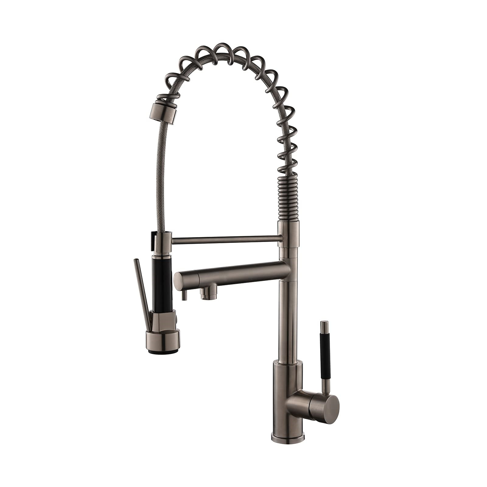 Single Handle Pull Down Sprayer Kitchen Faucet with Touchless Sensor & Deckplate