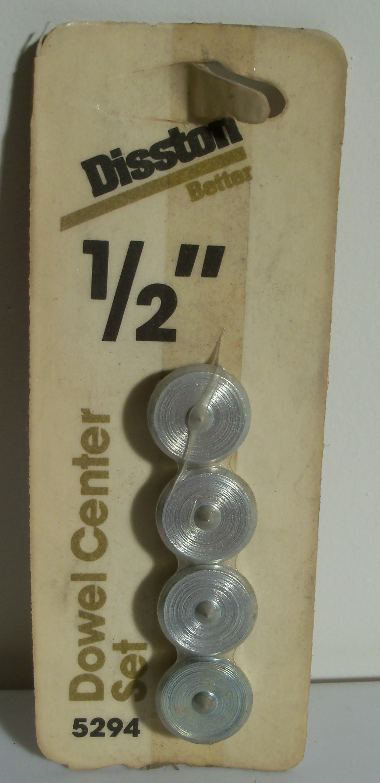 Disston 1/2" Dowel Center Set  #5294    Wood Dowel Tip Center NOS USA