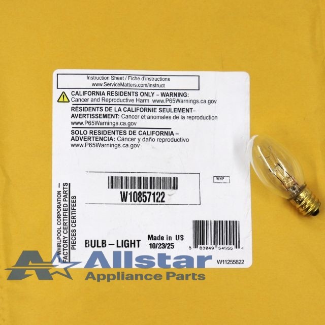 Whirlpool Light Bulb W10857122