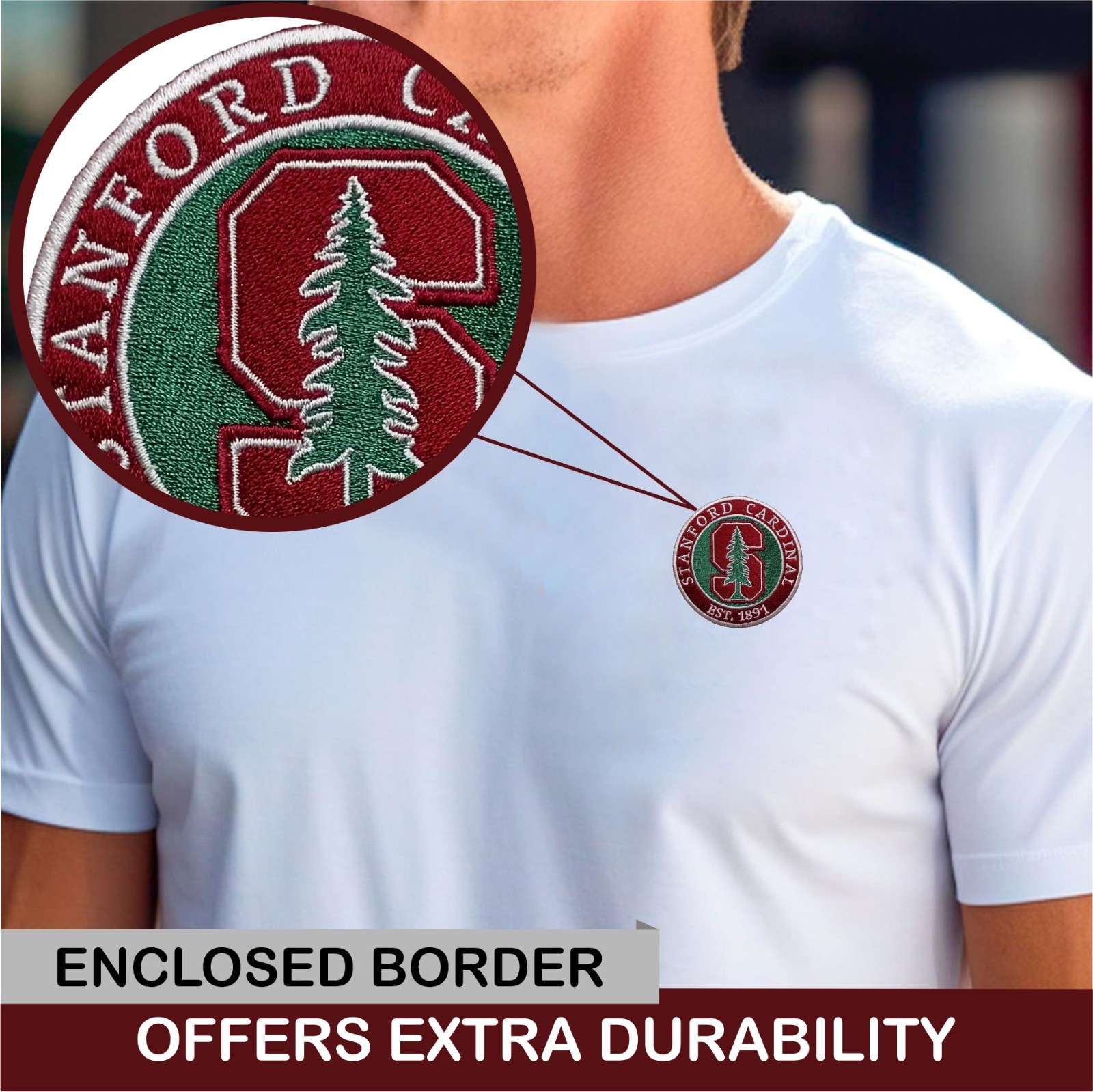 Stanford Cardinal NCAA Team Logo Iron on Patch - Sew Patch - Embroidered Patch