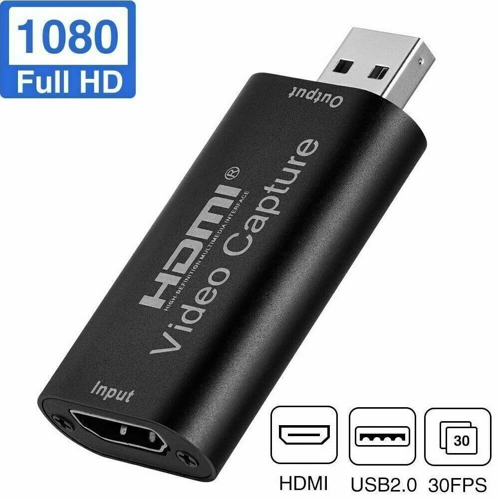 HDMI to USB2.0 Audio Video Capture Card 1080P 30fps Recorder Game Live Streaming