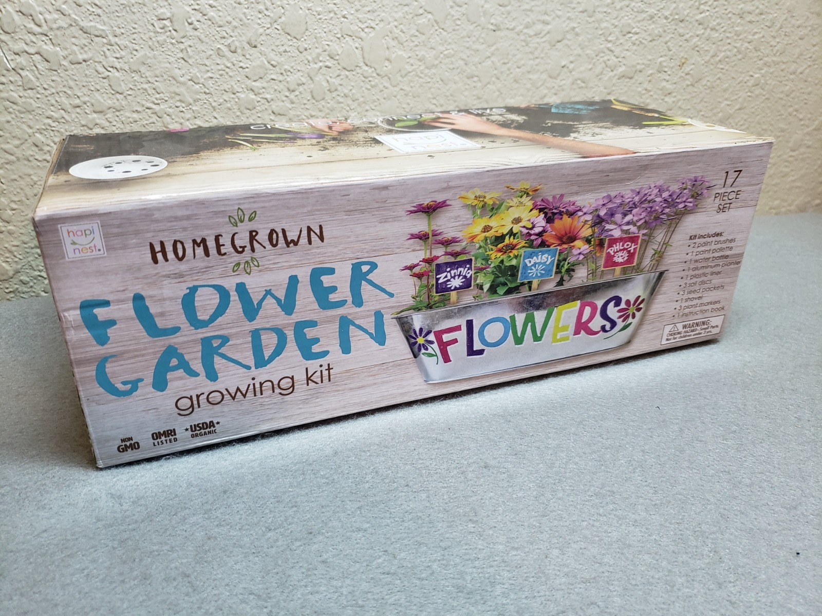 Hapinest Flower Garden Growing Kit Kids Gardening Crafts Gifts, New, sealed