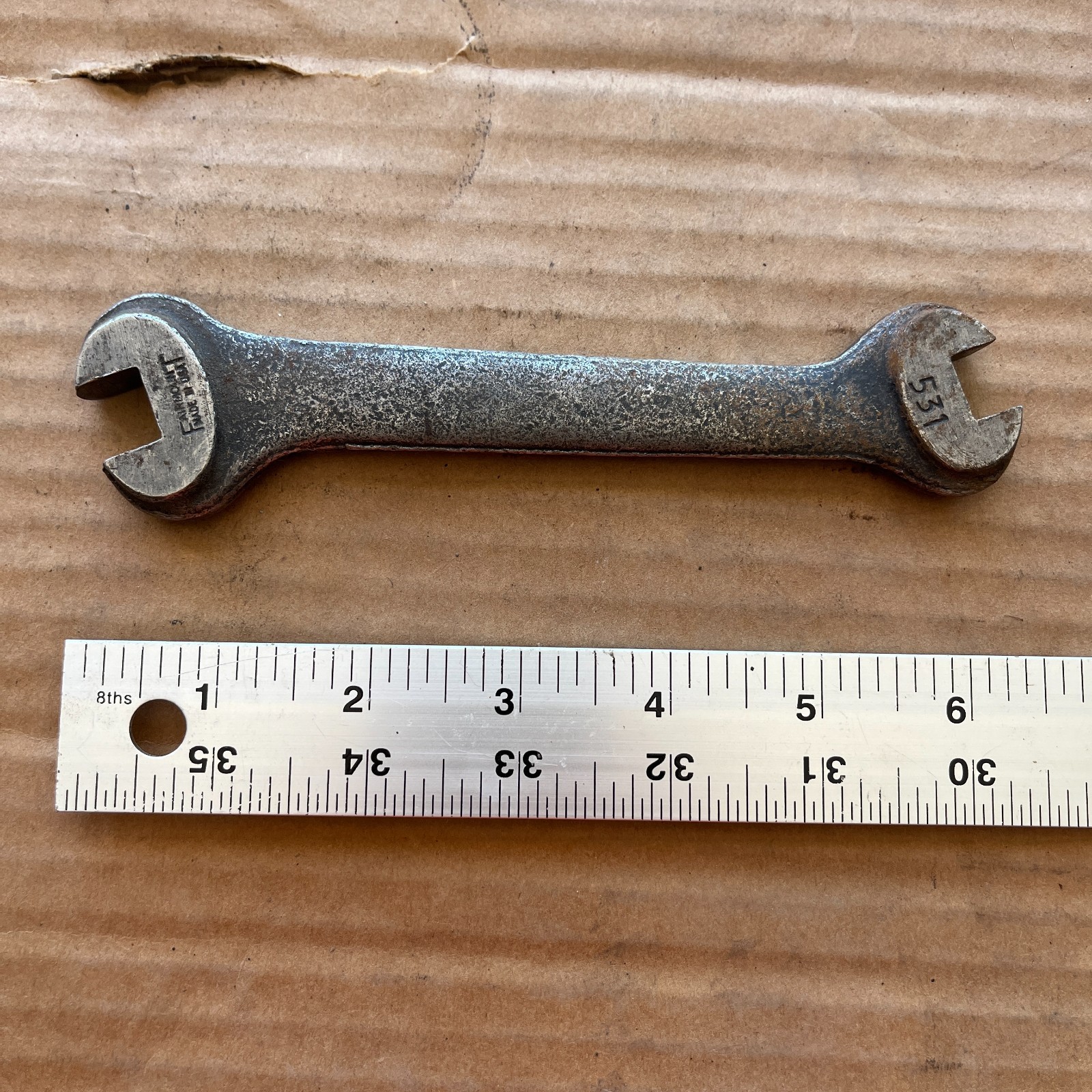 Fairmount USA 9" No. 531 Open End Wrench 7/16" x 1/2"