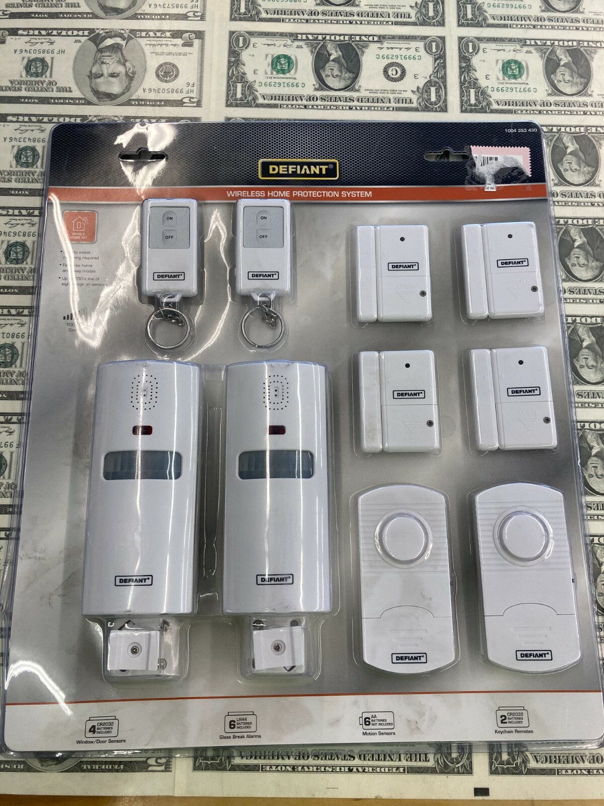 Defiant Wireless Home Security Protection System Complete 1004 353 430, 10pcs