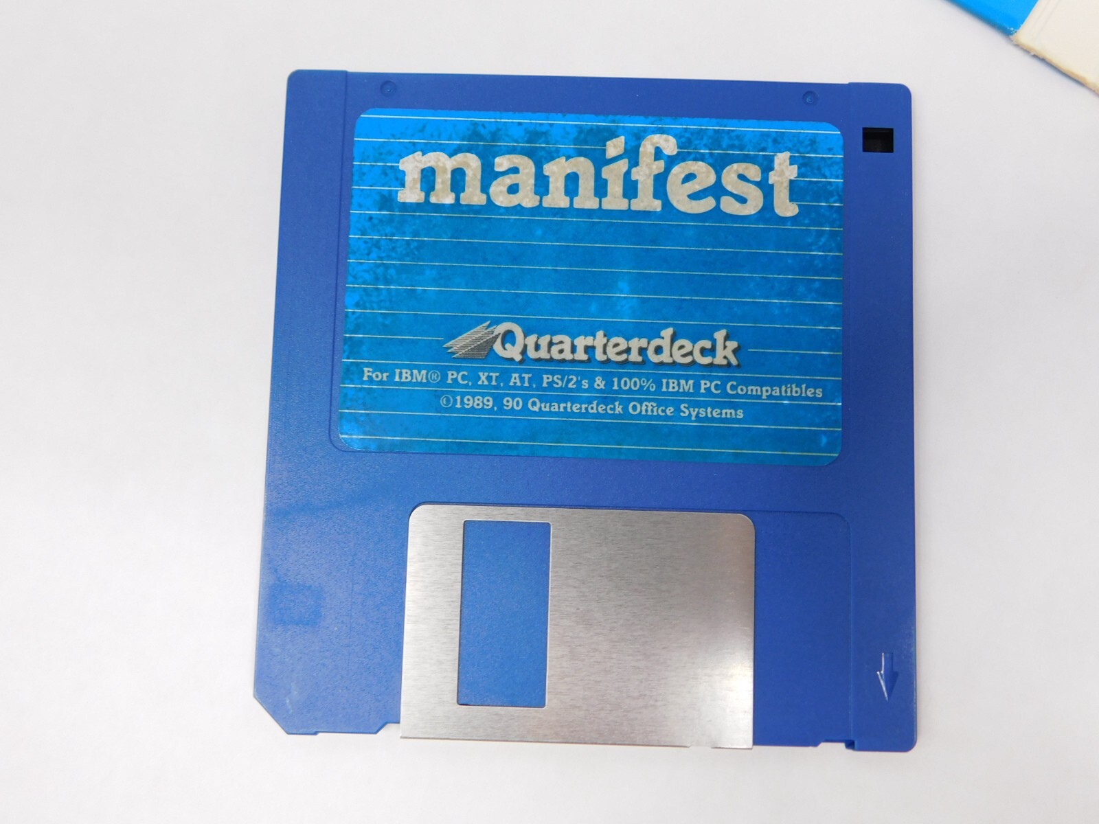 1990 Quarterdeck Manifest Version 1.0 3.5" Floppy Disk Software