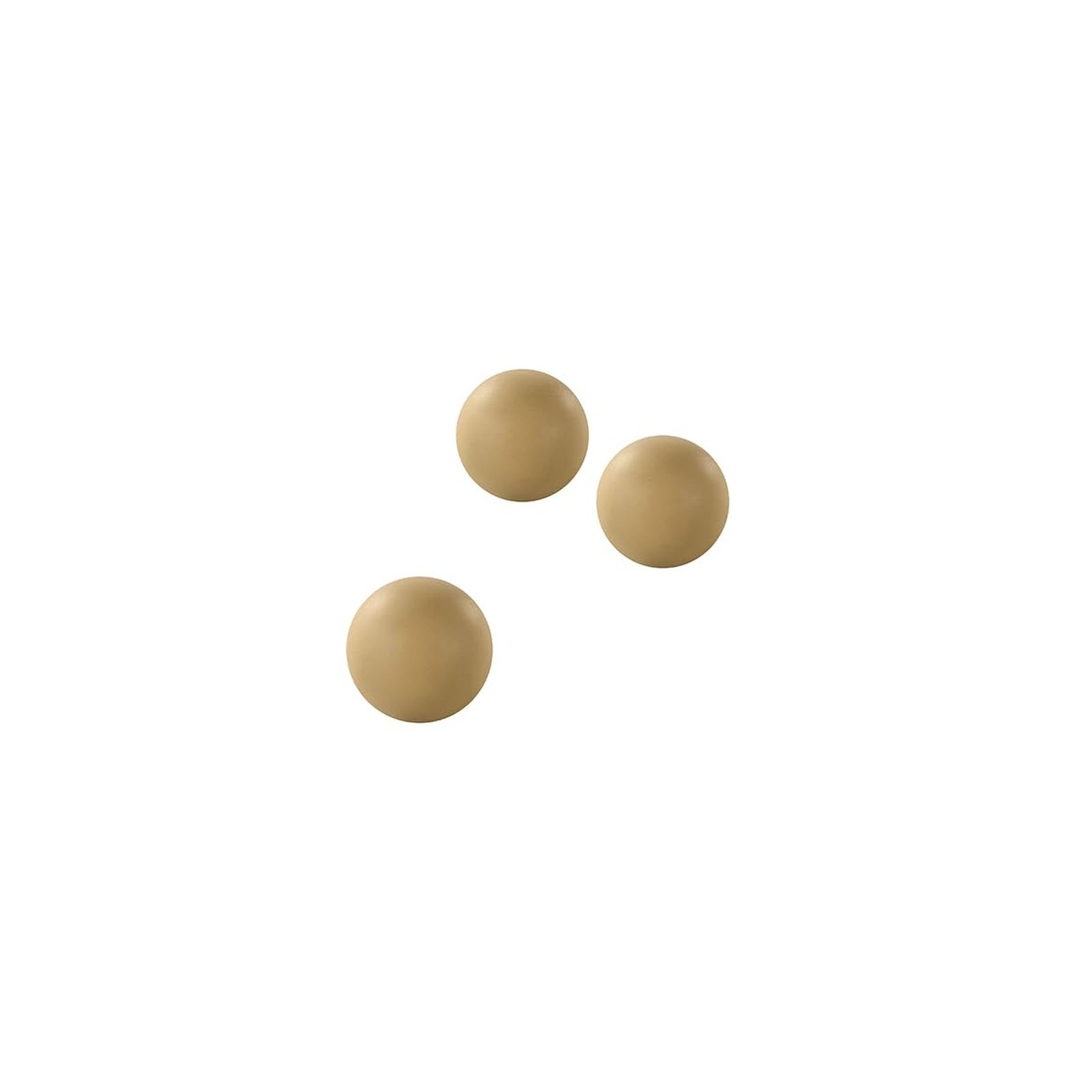 Roll and Score Game 3 Brown Plastic Replacement Balls 2.48" Diameter