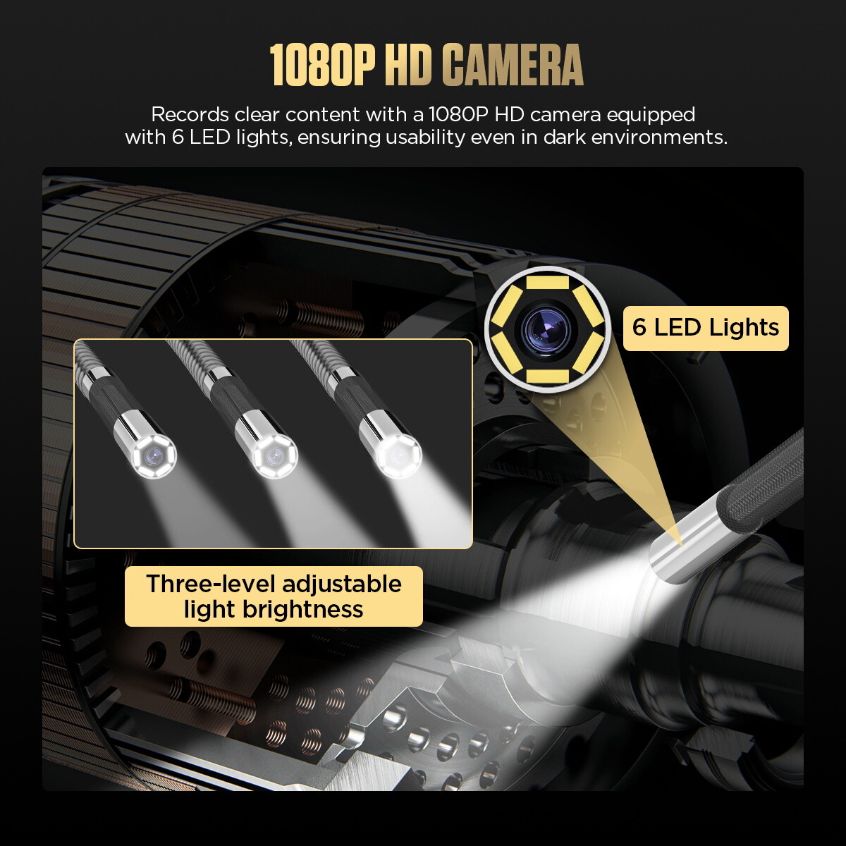 Articulating Borescope Inspection Camera 360° Joystick Endoscope For iOS Android