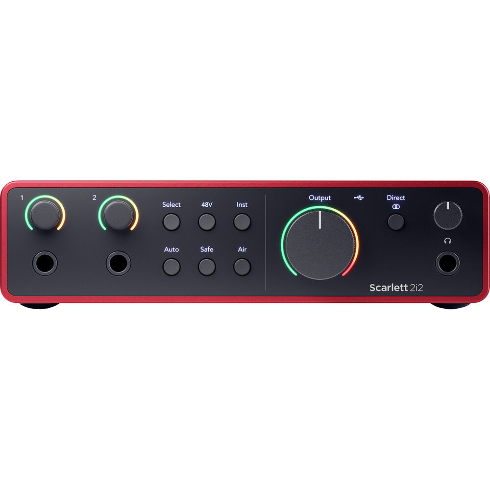 Focusrite Scarlett 2i2 USB-C Audio Interface w/ Headphones, Filter & Cable KIT