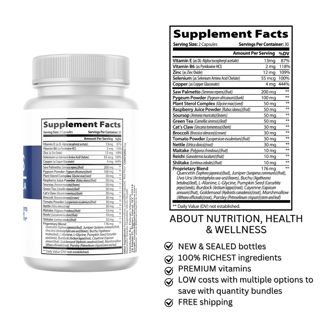 ProstaBliss- Prostate Support- 2 Bottles- 120 Capsules