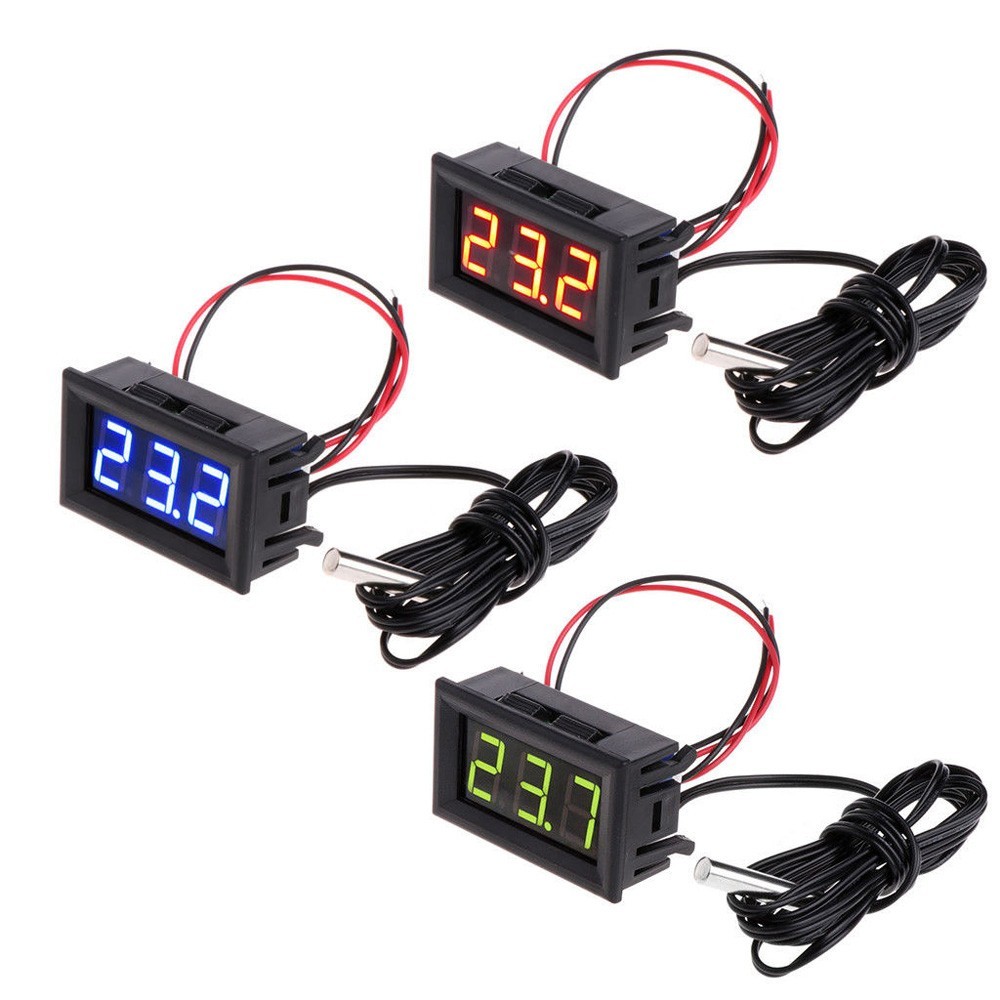 New 12V LED Display Digital Temperature Meter -50??C~+ 110??C Thermometer Sensor