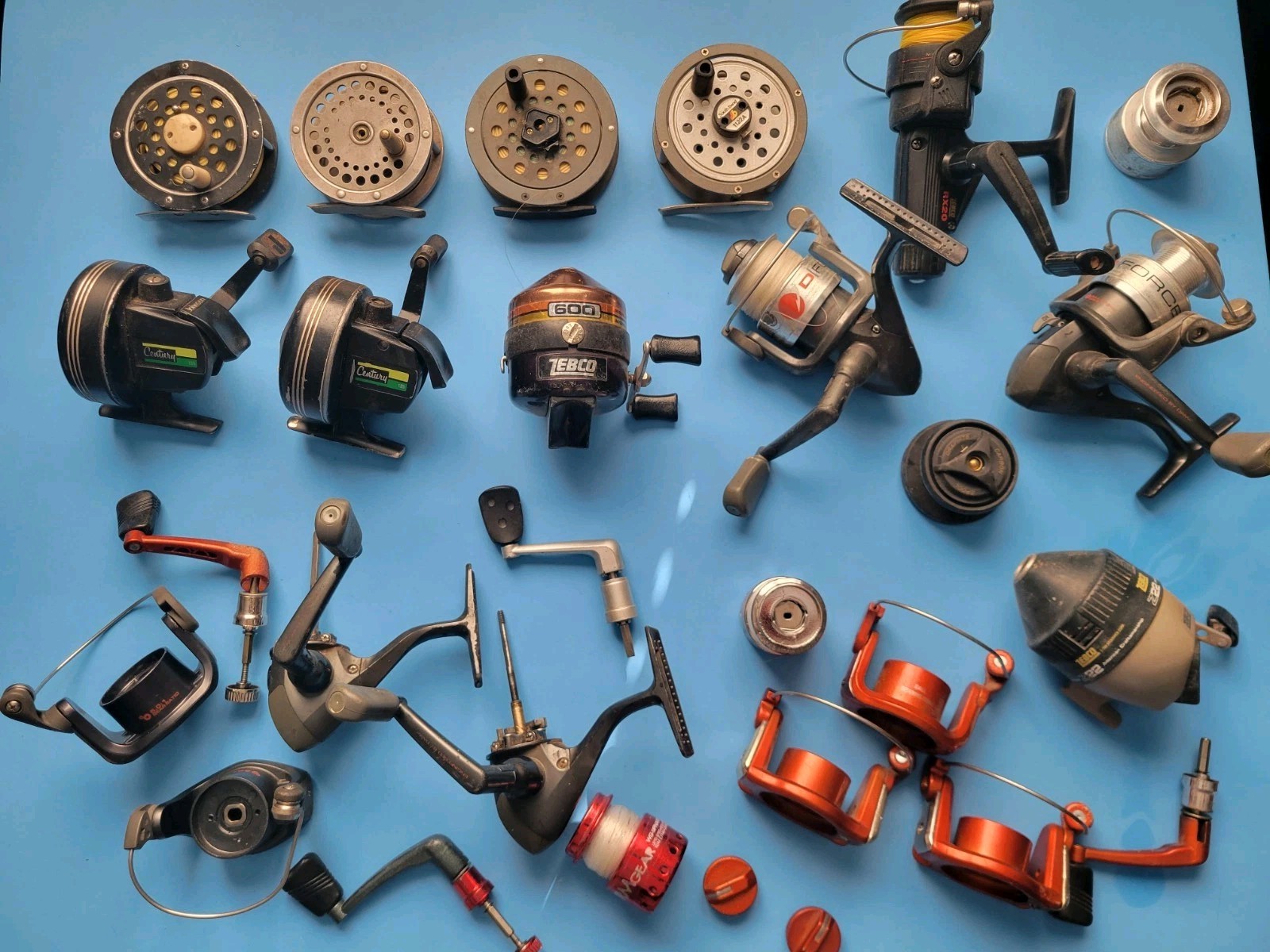 Lot Of Fishing Parts Reels, Fly, Spinning,  Spin Casting, Johnson Century 135