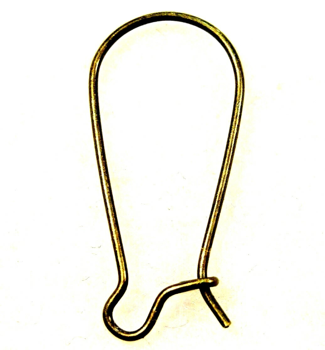 20Pcs. Antique Bronze KIDNEY Earring Hooks 25mm / 1" Tibetan Earwires EK04