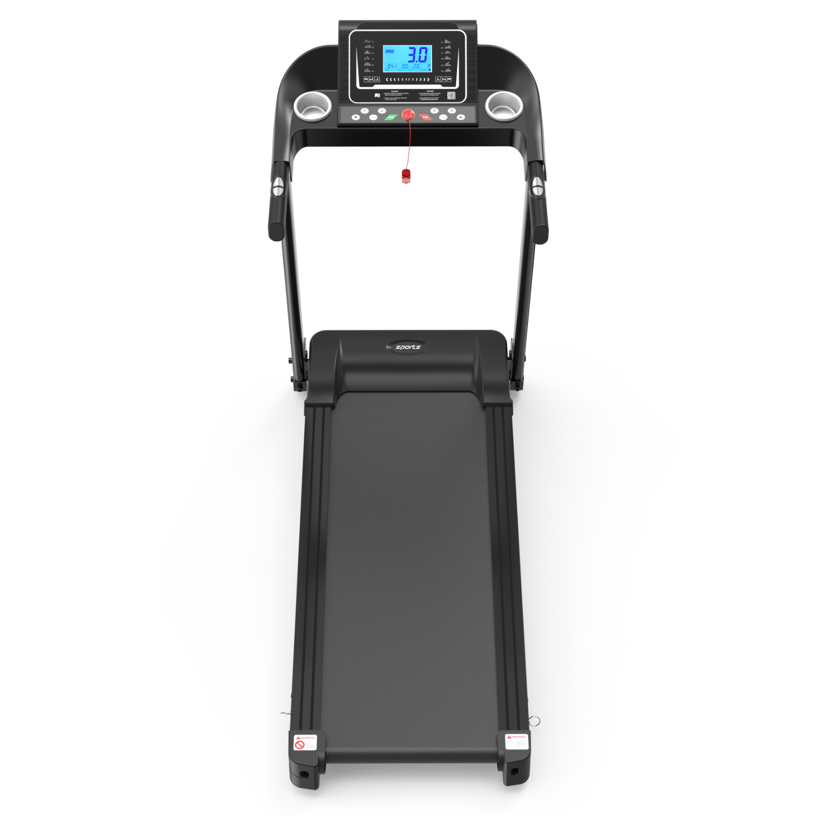 Folding Treadmill Electric Running Jogging Machine 5''LCD Display w/ Bluetooth
