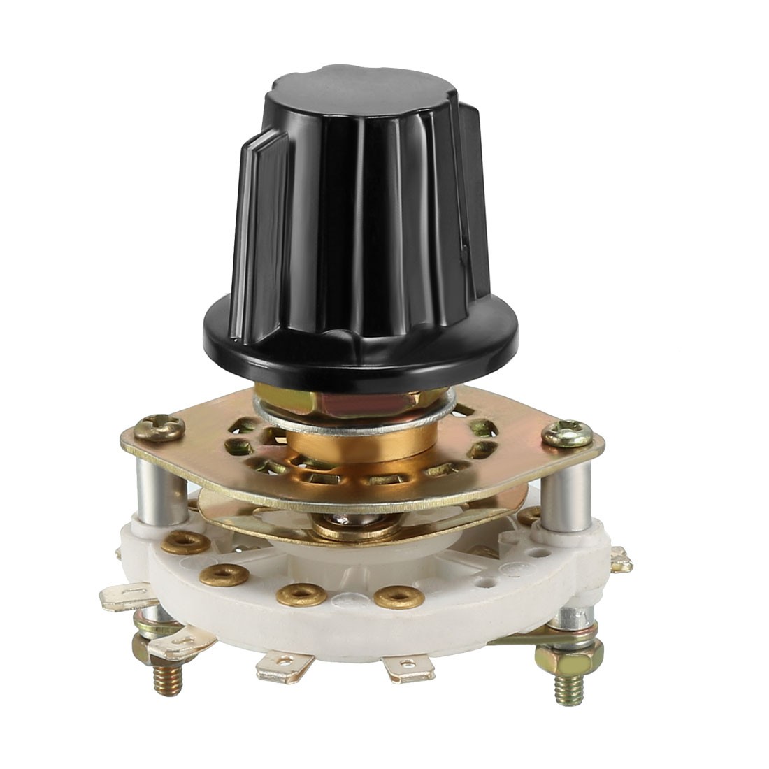 1P9T 1 Pole 9 Position 1-Deck Band Channel Rotary Switch Selector with Knob