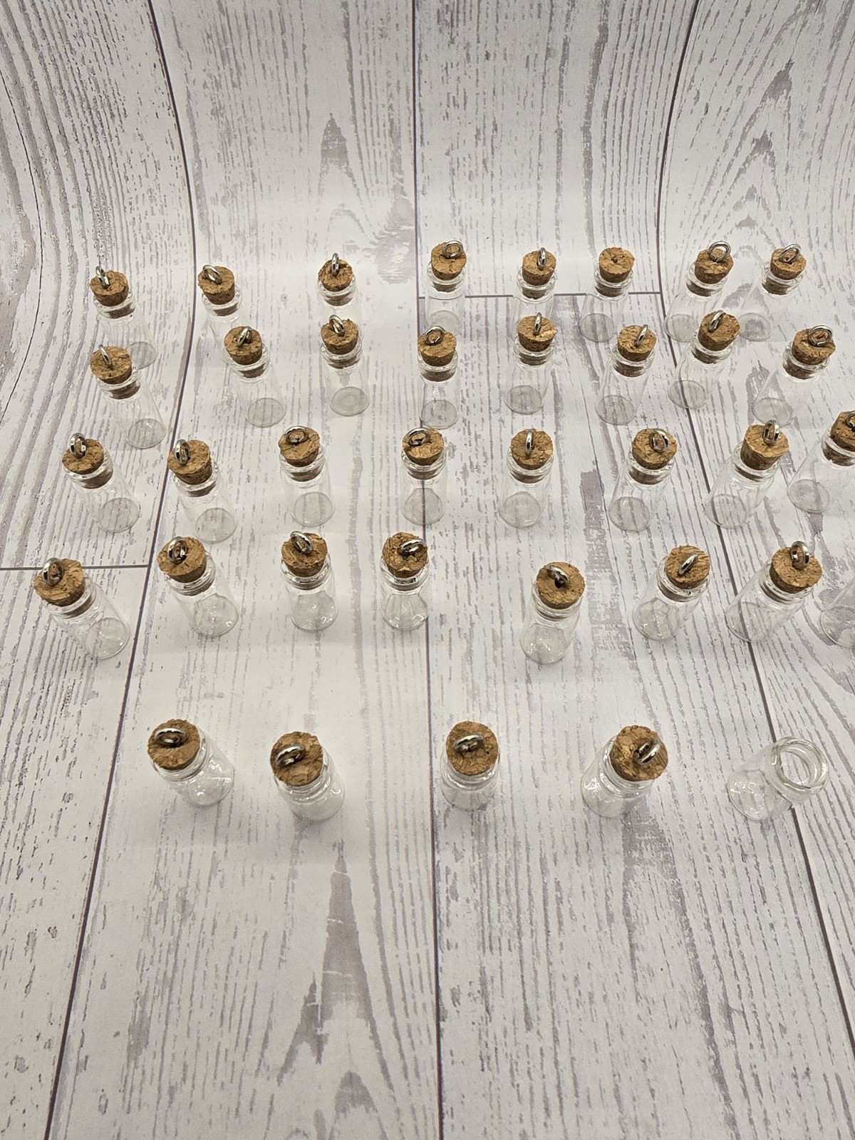 37Pcs Mini Glass Bottles with Cork 1.5ml Tiny Jars for Crafts & Decor