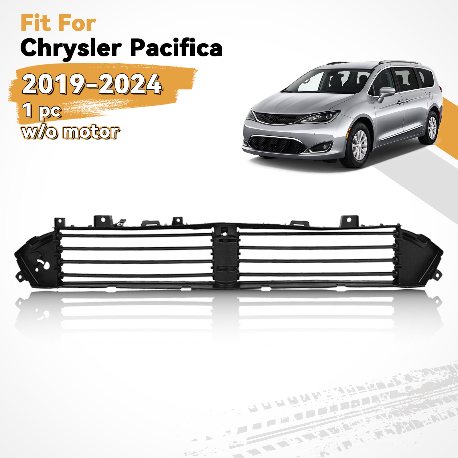 Front Active Radiator Grille Shutter For 2019-2024 Chrysler Pacifica w/o Motor