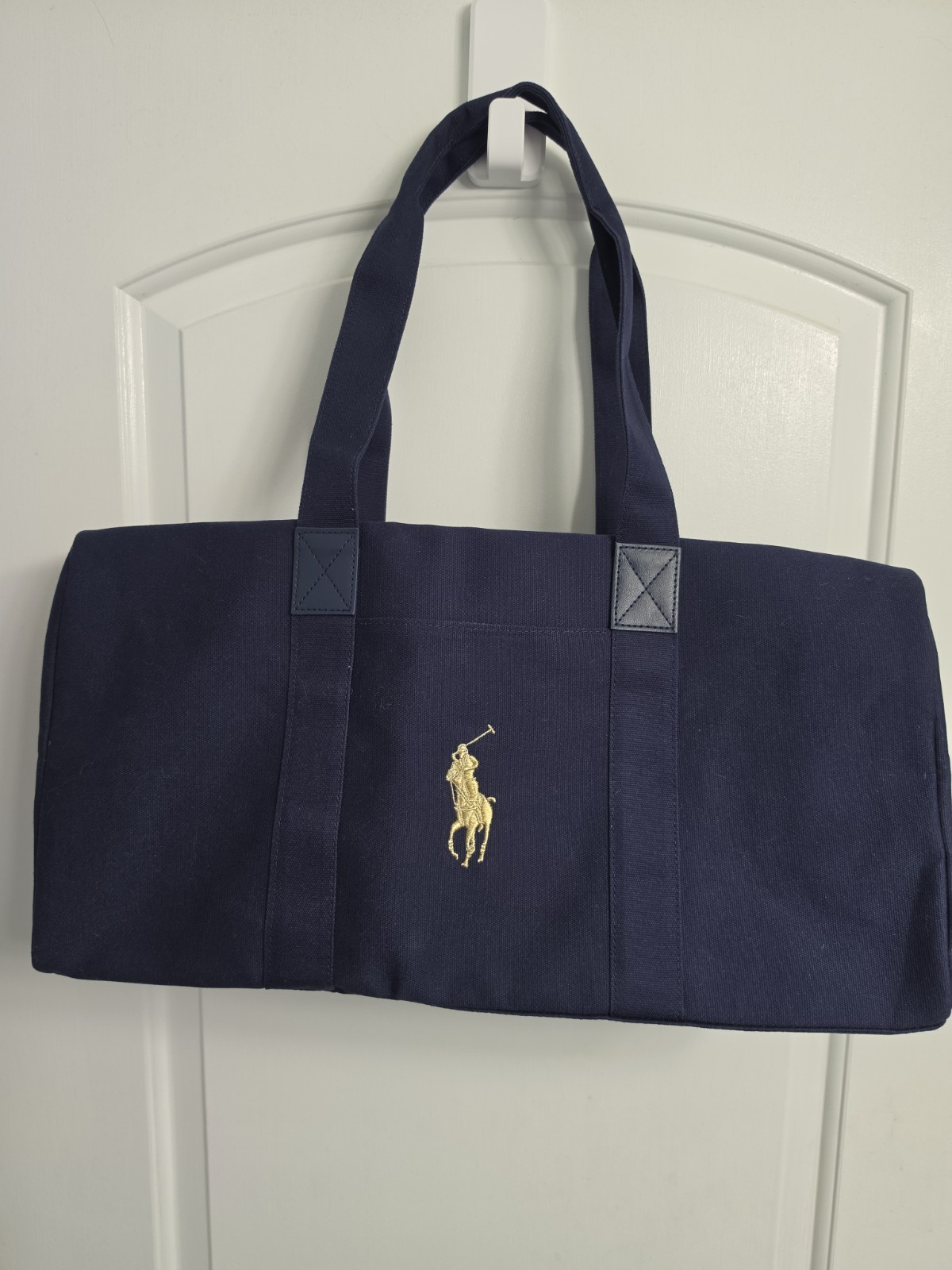 Brand New POLO Ralph Lauren DUFFLE Gym CARRY-ON Weekender Bag NAVY BLUE