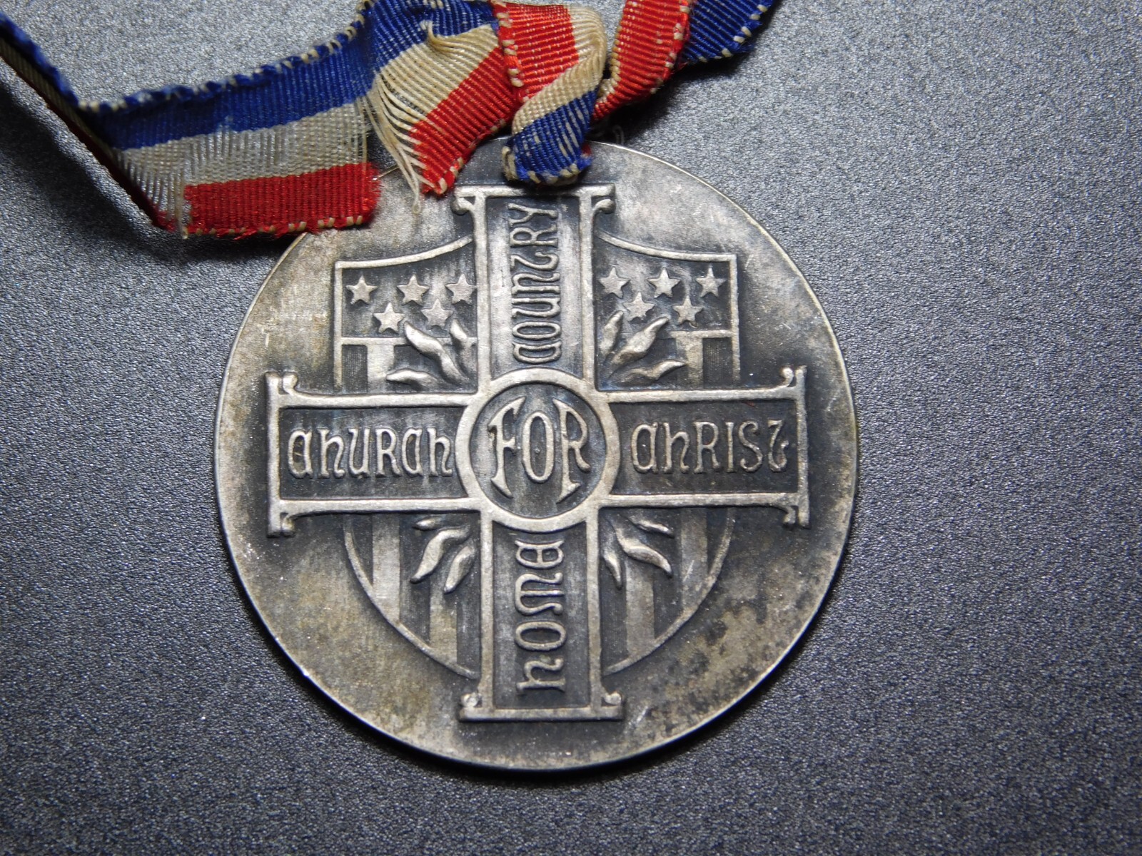 VINTAGE MEDAL TOKEN LUTHERAN SOLDIERS & SAILORS WELFARE CHURCH FOR CHRIST