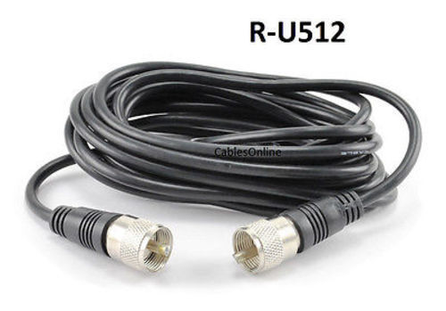 12ft RG58 Coax UHF (PL259) Male/Male 50 ohm Antenna Cable - CablesOnline R-U512