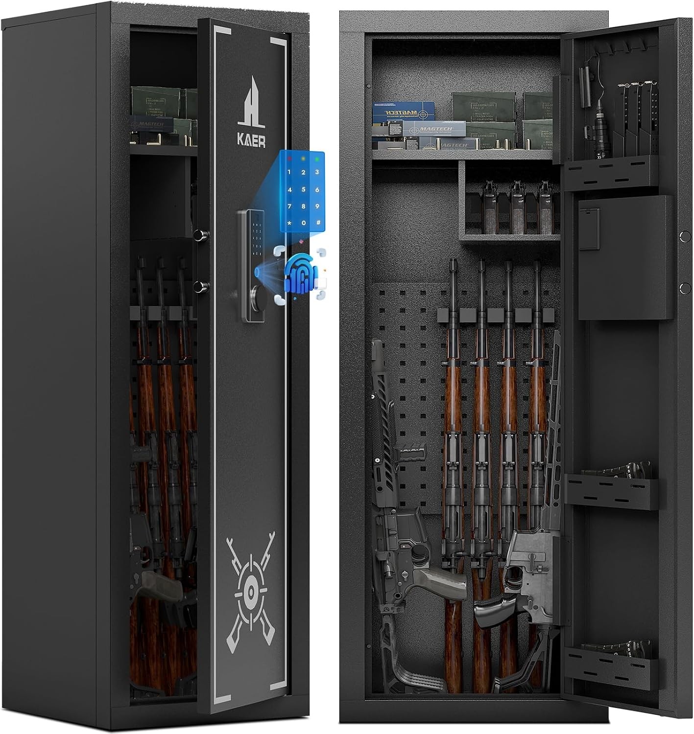 Biometric Gun Safe Rifle,Gun Safes Rifles & Pistols Holds 14-15 Firearms W/