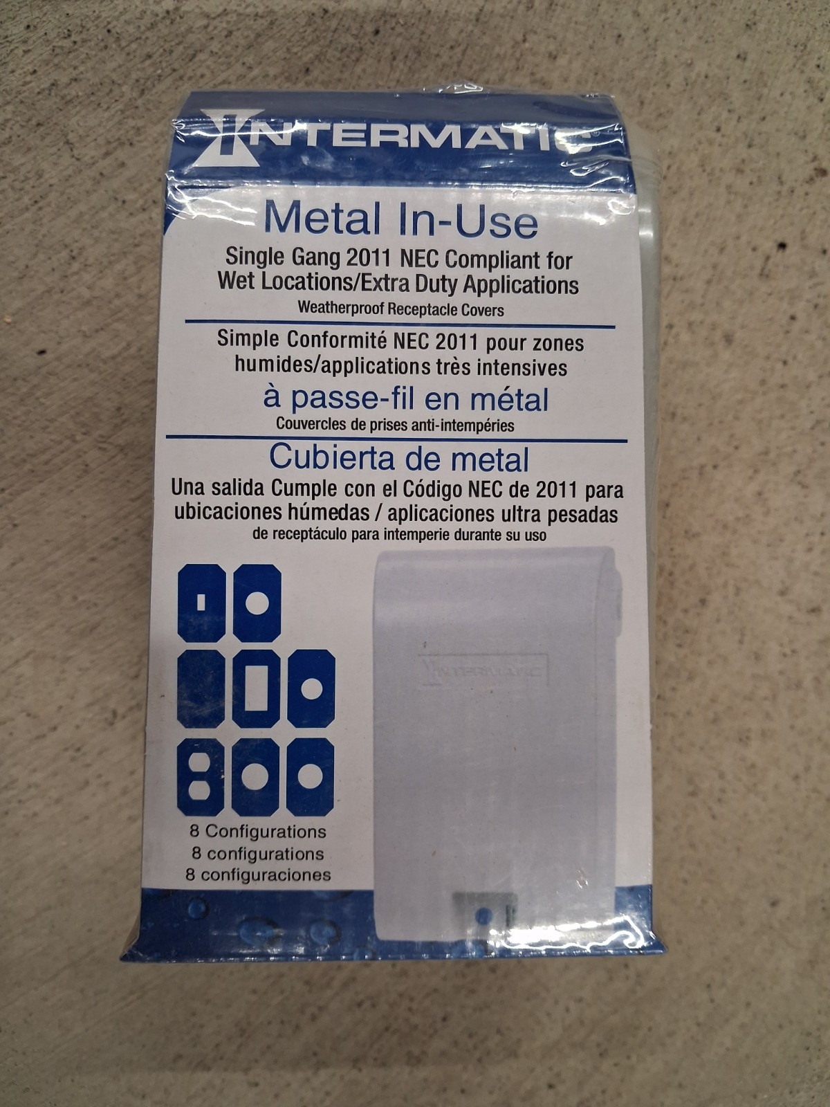 Intermatic WP1010MXD Metal In-Use Weatherproof Box Cover Single Gang Receptacle