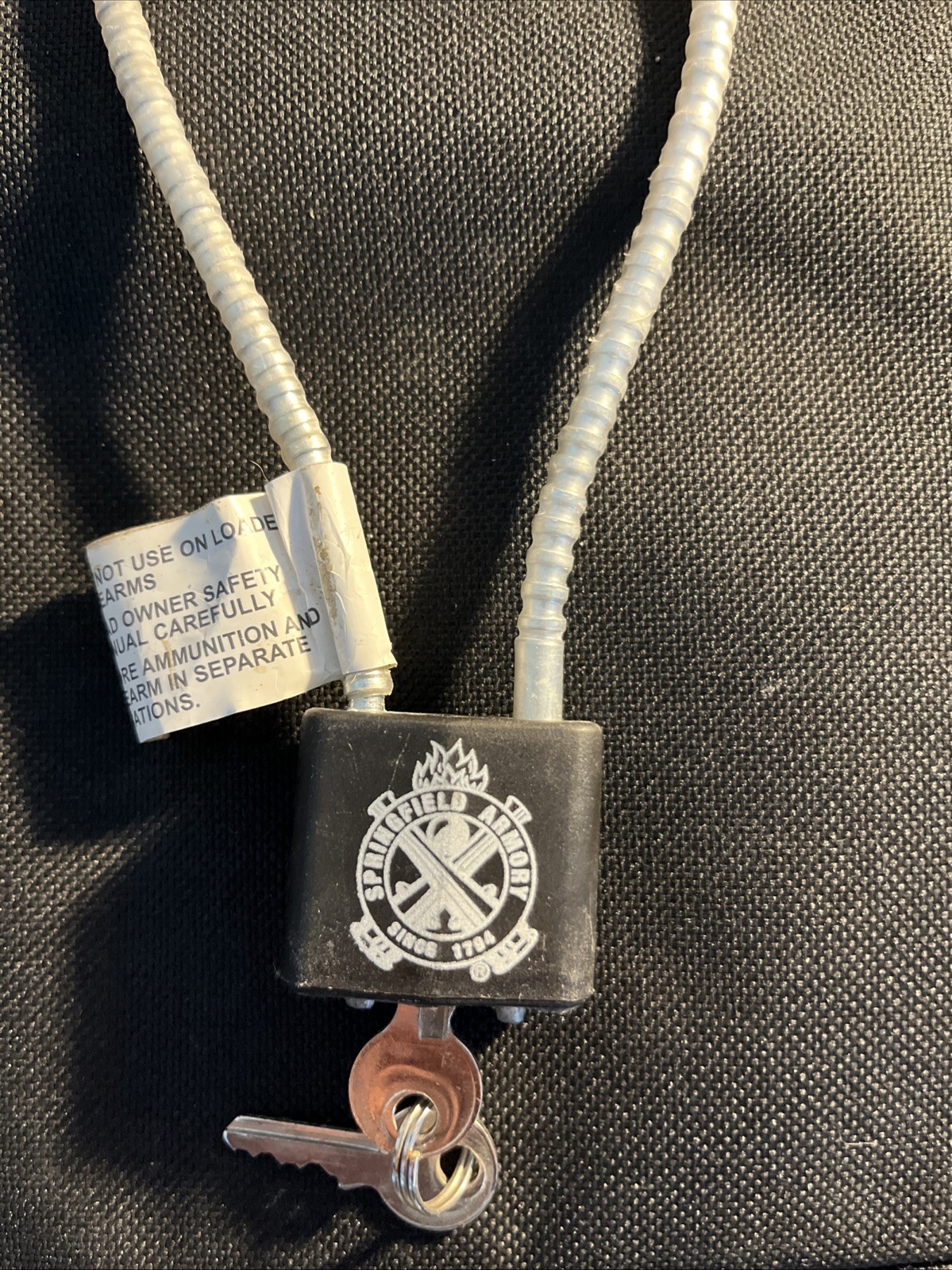 Springfield Armory Gun Lock Cable Lock Box Lock - New OEM - Fast Shipping