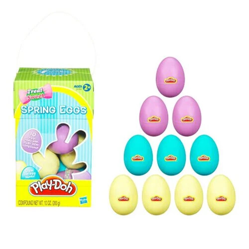 PLAY-DOH SPRING EASTER EGGS, 10 EGGS WITH SURPRISE COLORS INSIDE NIB