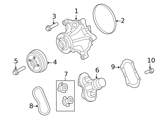 Genuine Ford Pulley Bolt W300001