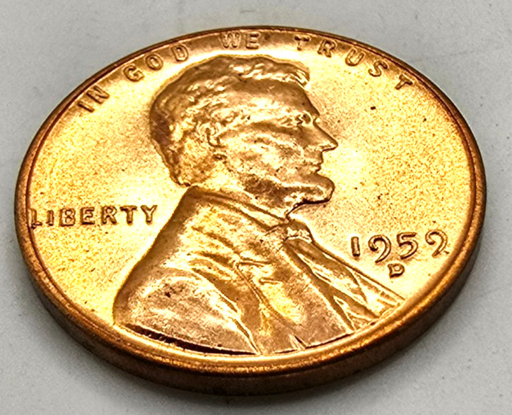 1959 D Lincoln Memorial Cent From BU Roll CH BU Choice Penny Type Coin Free Ship